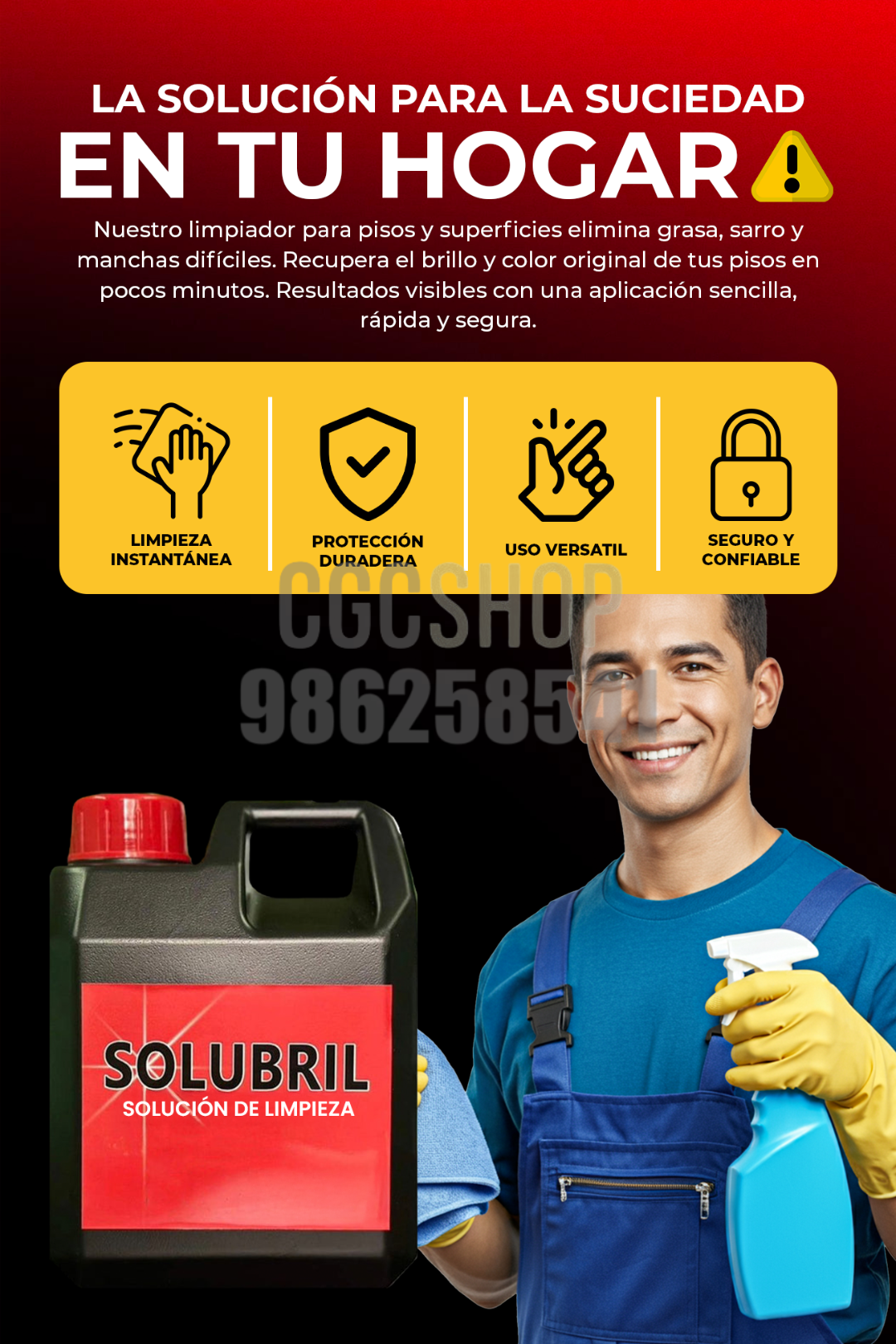 SOLUBRIL - SOLUCIÓN EN LIMPIEZA - 1 LITRO